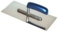 smoothing trowel with bent wooden handle